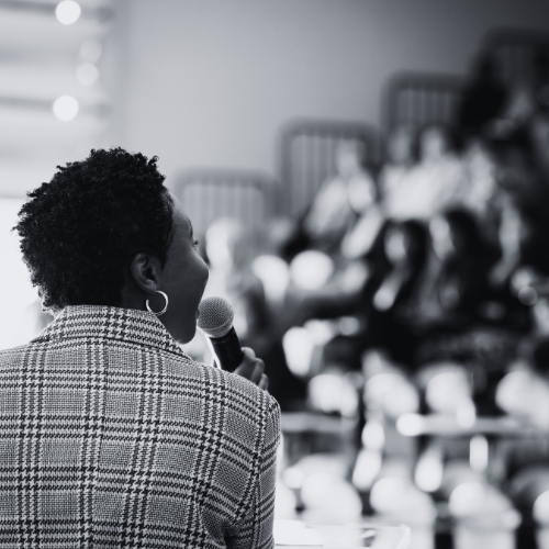 Kizzy Rodney Speaking to a Group